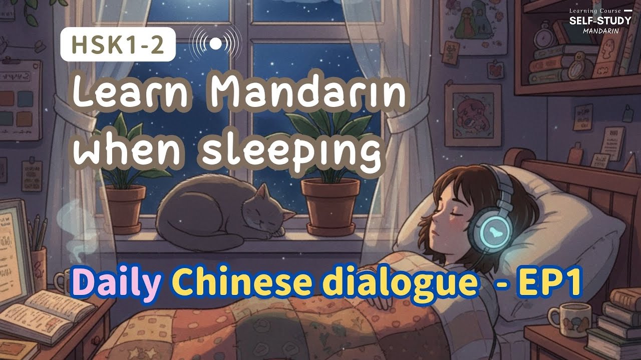Learn Chinese While You Sleep for HSK 1-2 | 2 Hours Chinese Listening | Daily Mandarin dialogue EP1