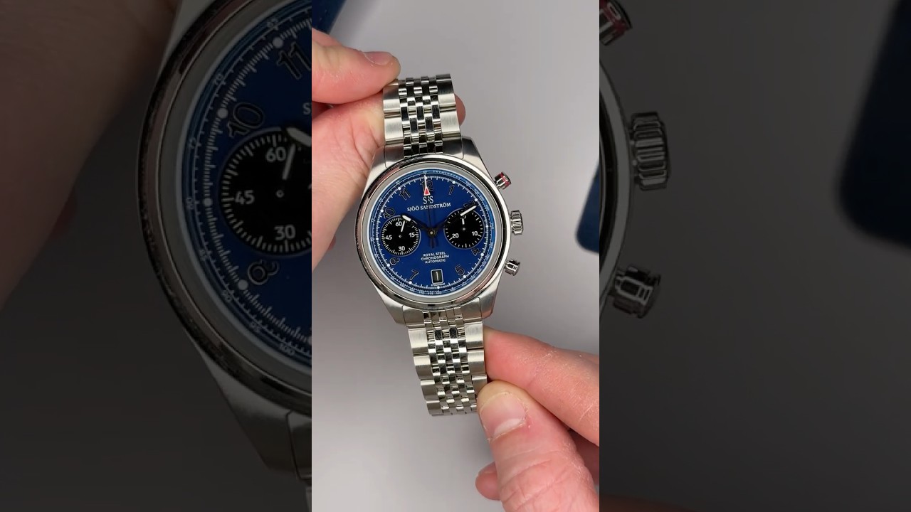 Blue Dial 💙 Sj&ouml;&ouml; Sandstr&ouml;m Royal Steel Chronograph | Sporty & Refined Timepiece 🇸🇪⌚️