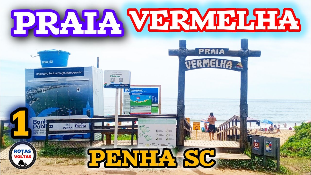 Praia bandeira azul em Penha SC 