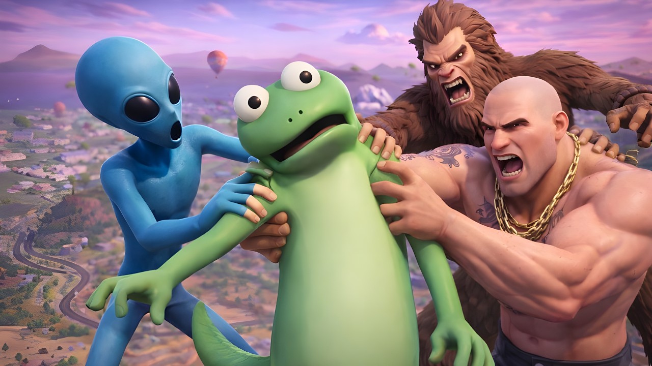 TOM LIZARD VS ALL BOSSES CHALLENGE IN FORTNITE (Chapter 7 Season 1)
