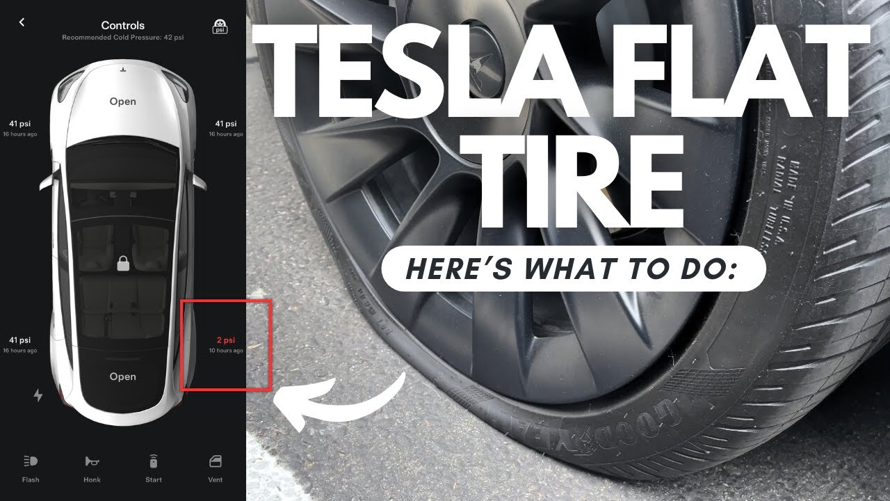 TESLA FLAT TIRE...Here's What to Do