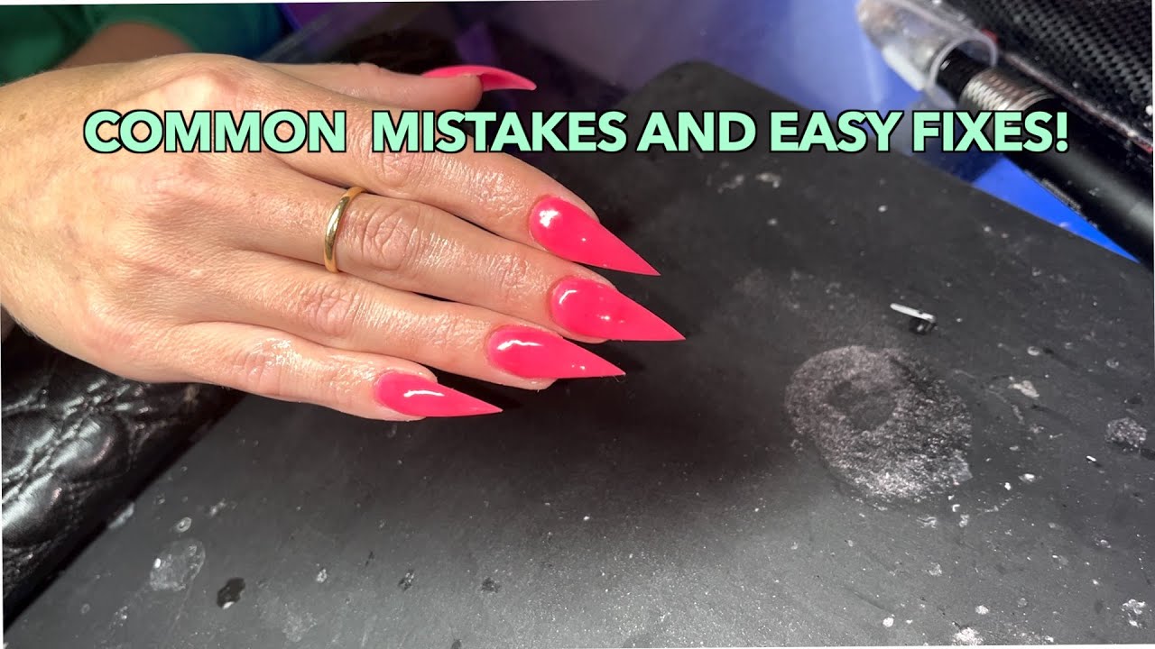 STILETTO NAIL SHAPE TUTORIAL! | PINK STILETTO NAILS