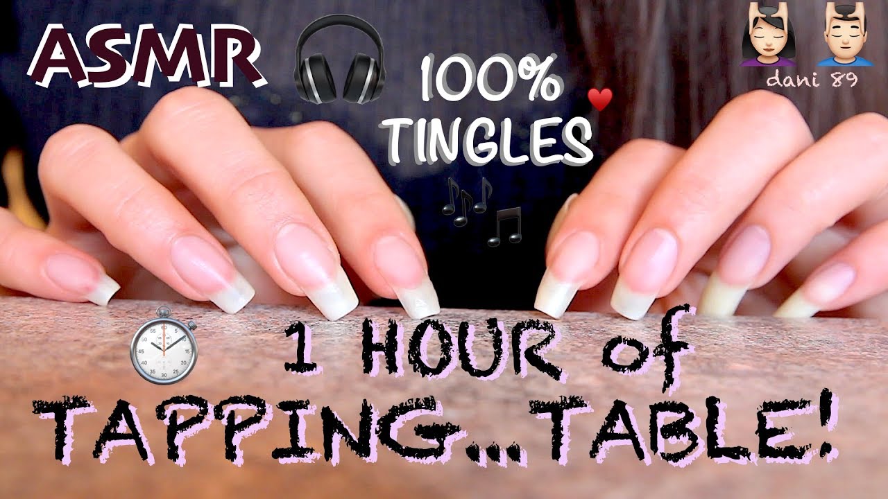 ❤️ 1 HOUR of TINGLES GALORE! 🎧 intense ASMR ✶ TAPPING TABLE, softly and slowly ♥️ ↬ 100% RELAXING! ↫