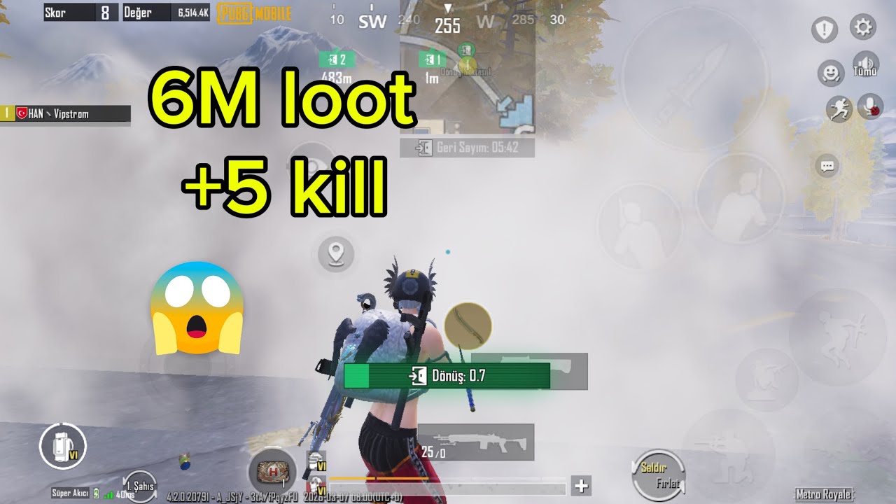 6m loot +5 kill @metro royale @pubg mobile
