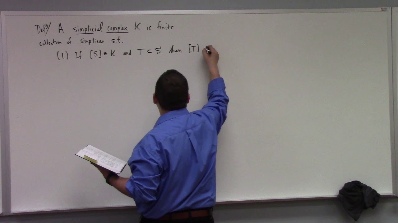 Topology & Analysis: Simplicial Homology in a day, 3-8-19 part 1