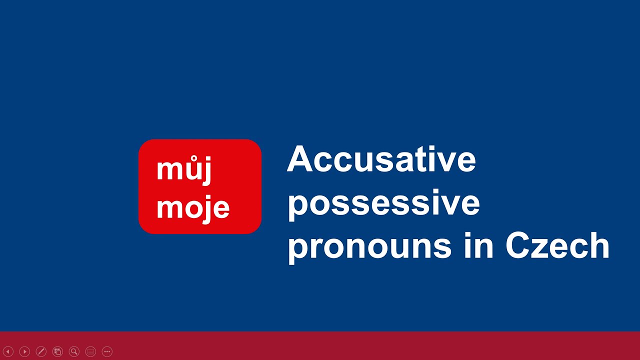 Czech possessive pronouns in the accusative