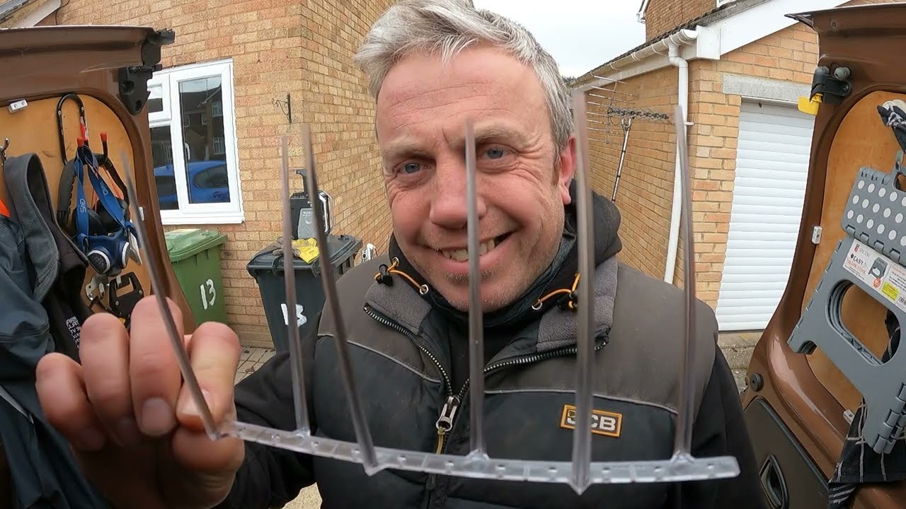 BIRD DETERRENT SPIKES ON A TV AERIAL & WALL MOUNTING A TV