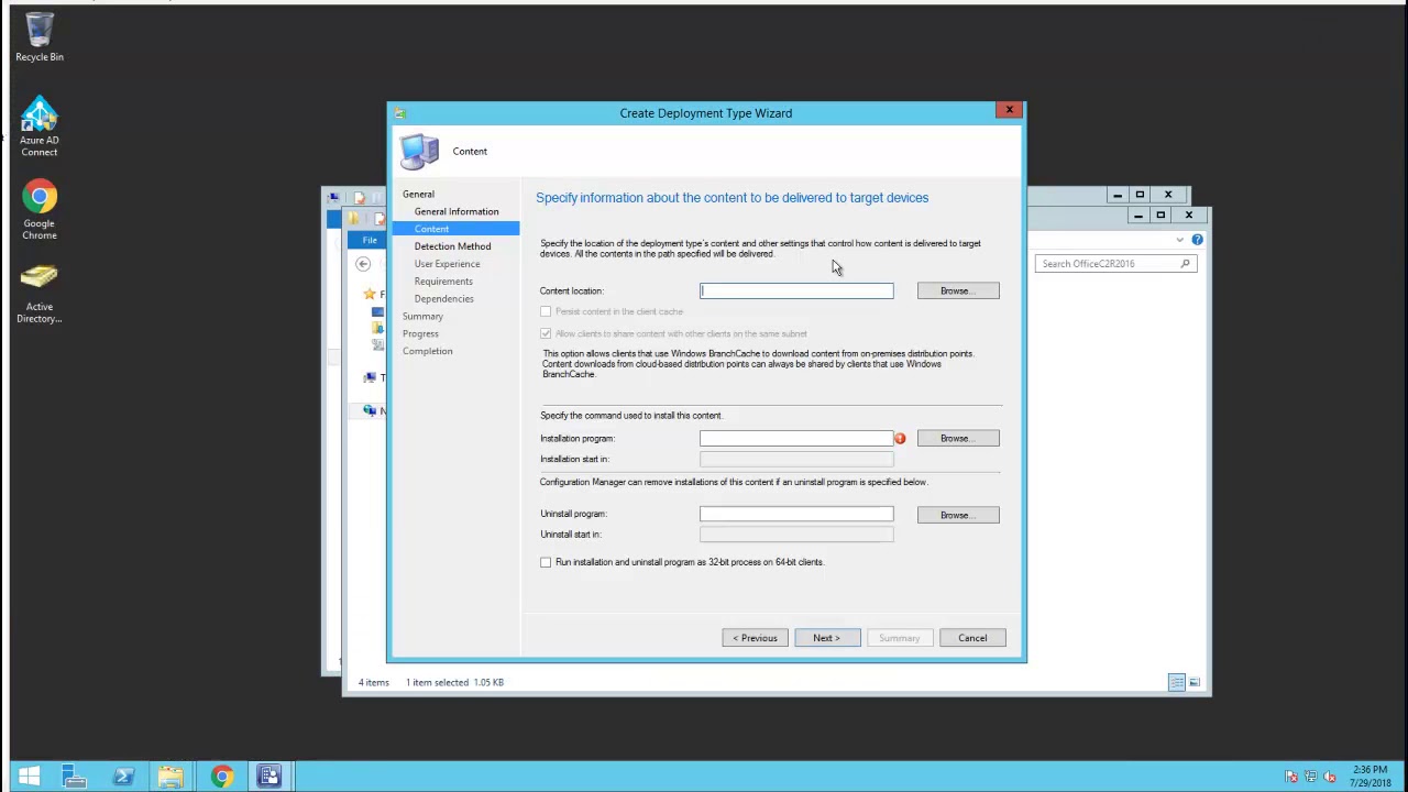 Add Office Click to Run 2016 as an application in SCCM