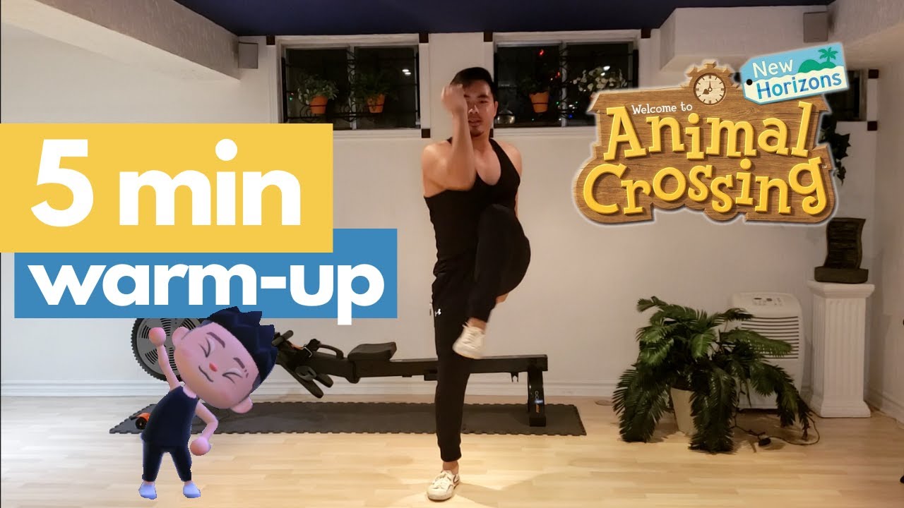 5 Min Full Body Warm Up - Animal Crossing New Horizons Style / No equipment / At home