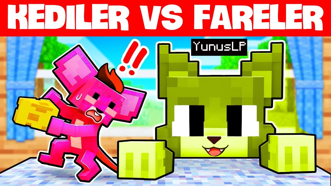 Minecraft'ta FARELER KEDİLERE KARŞI!