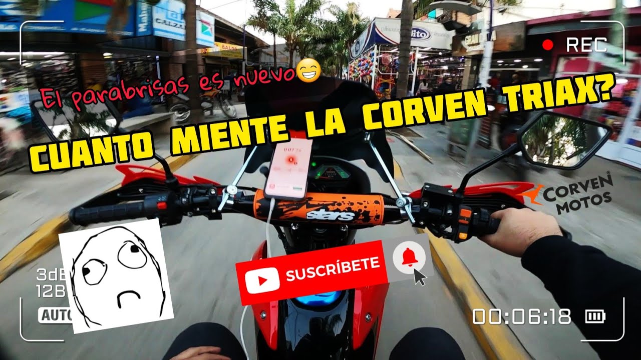 Mi moto #corven triax miente 🤨 + coloque parabrisas nuevo 😏🤙+ soporte para celular
