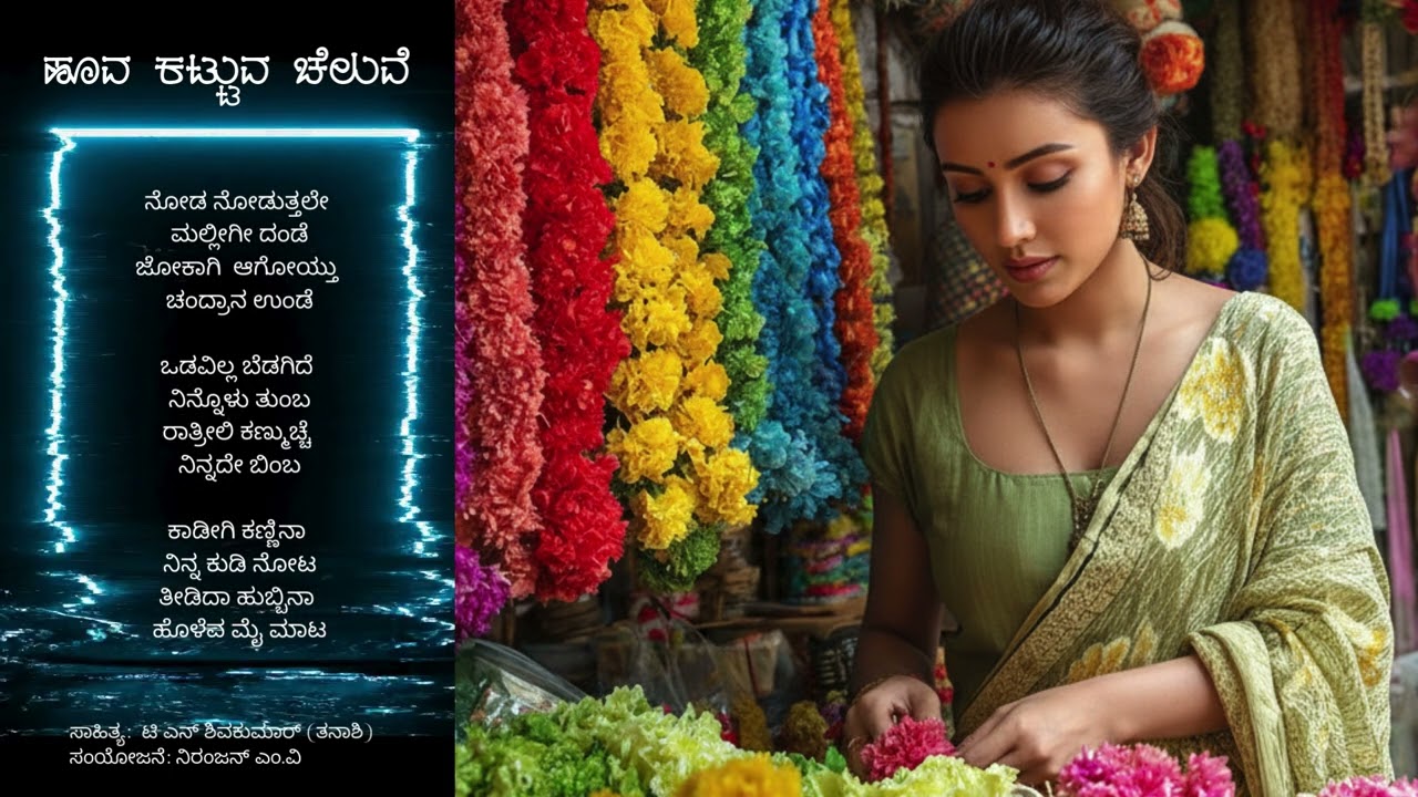 ಹೂವ ಕಟ್ಟುವ ಚೆಲುವೆ । ಟಿ ಎನ್ ಶಿವಕುಮಾರ್ (ತನಾಶಿ) । ನಿರಂಜನ್ ಎಂ. ವಿ | ದಿನಕ್ಕೊಂದು ಹಾಡು |  ಗೀತ ಲಹರಿ