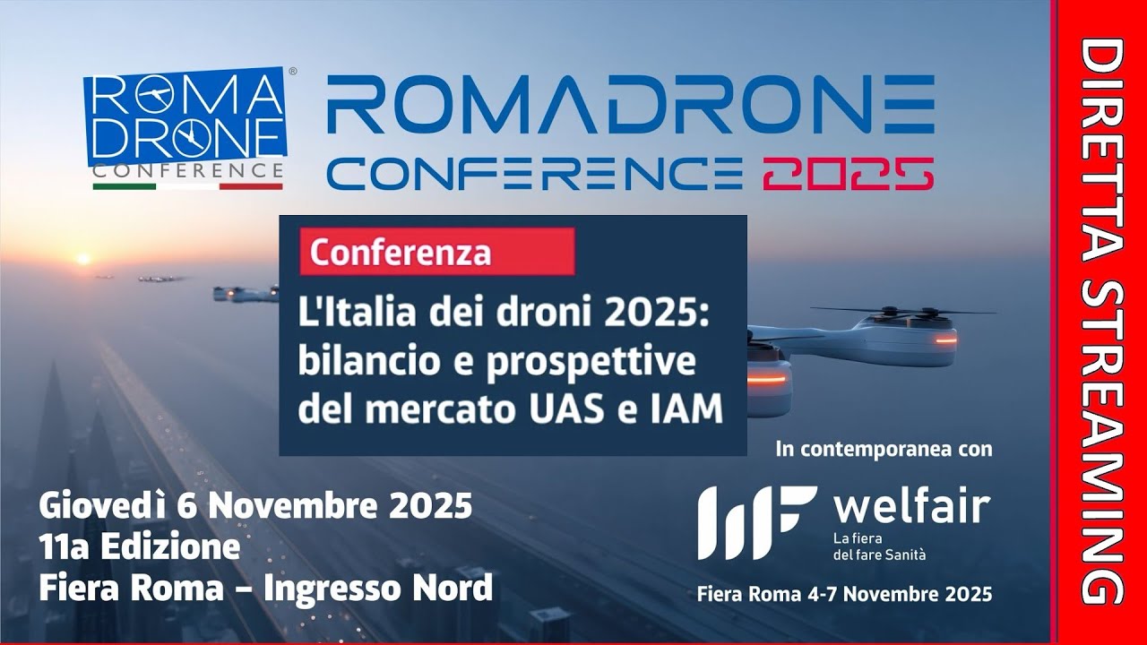 L'Italia dei droni 2025: bilancio e prospettive del mercato UAS e IAM - Roma Drone Conference