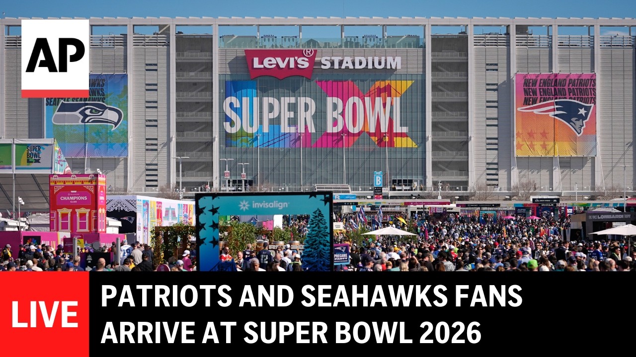 Super Bowl 2026 LIVE: Patriots and Seahawks fans arrive at Levi&rsquo;s Stadium