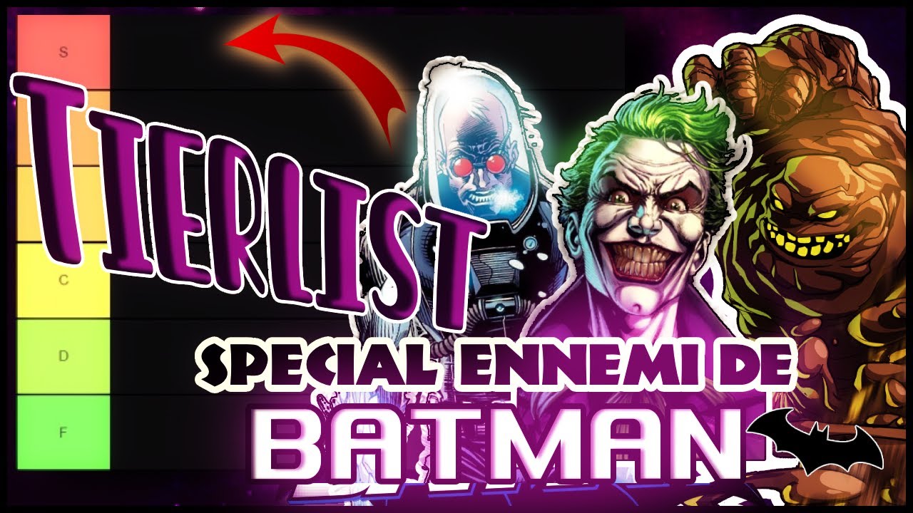 TIERLIST des ENNEMIS de BATMAN ! (ft @10H47Lheureducomics)