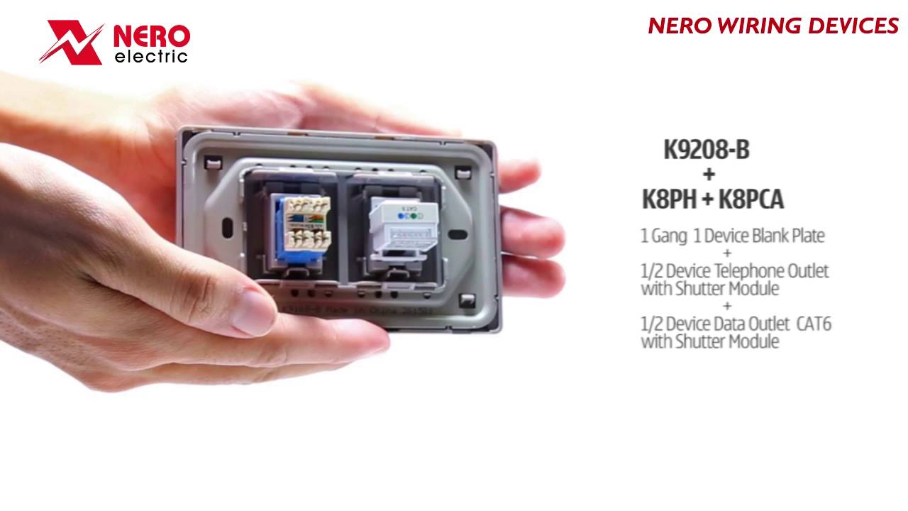 NERO WIRING DEVICES CRYSTAL K9208-B + K8PH + K8PC