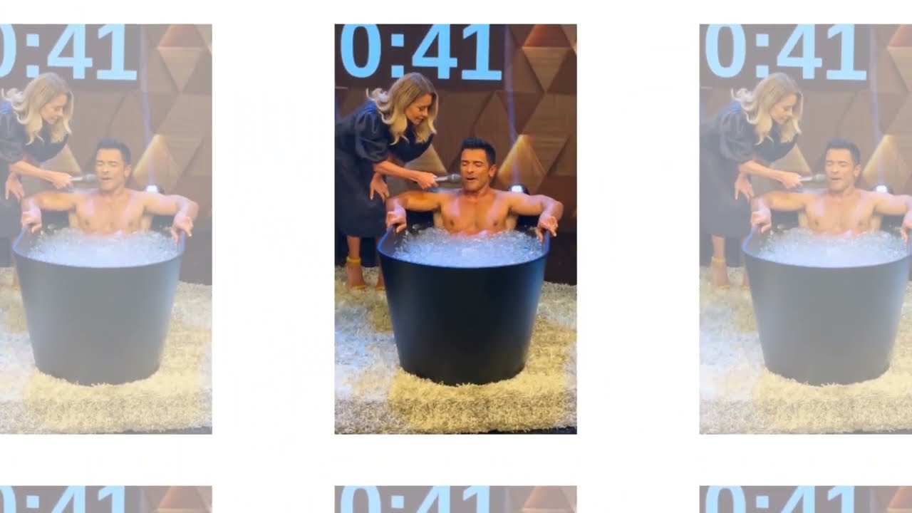 Mark Consuelos Reveals Ripped Abs in Ice Bath Plunge