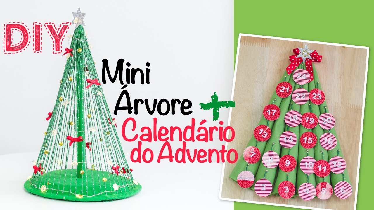 DIY - Decoração de Natal 🎄 Mini Árvore + Calendário do Advento