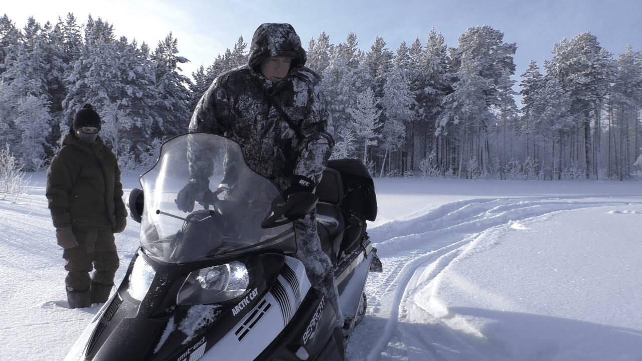 Снегоход Arctic Cat Bearcat Z1 XT по глубокому снегу