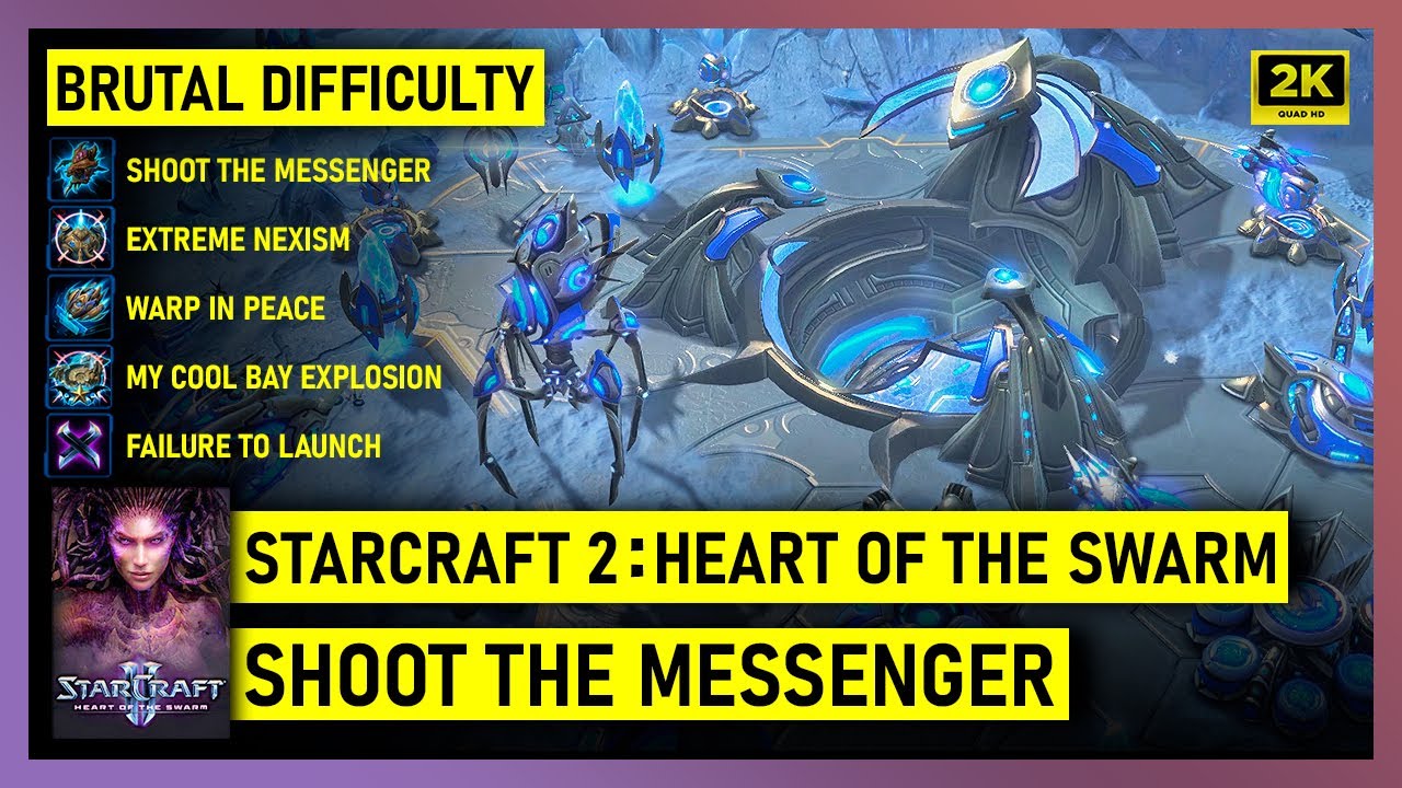 Starcraft 2: Heart of the Swarm - Shoot The Messenger - Brutal - All Achievements & Bonus