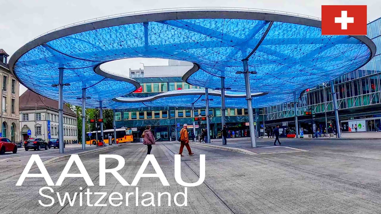 Beautiful Town Aarau, capital of Aargau, Switzerland Walking Tour 🇨🇭