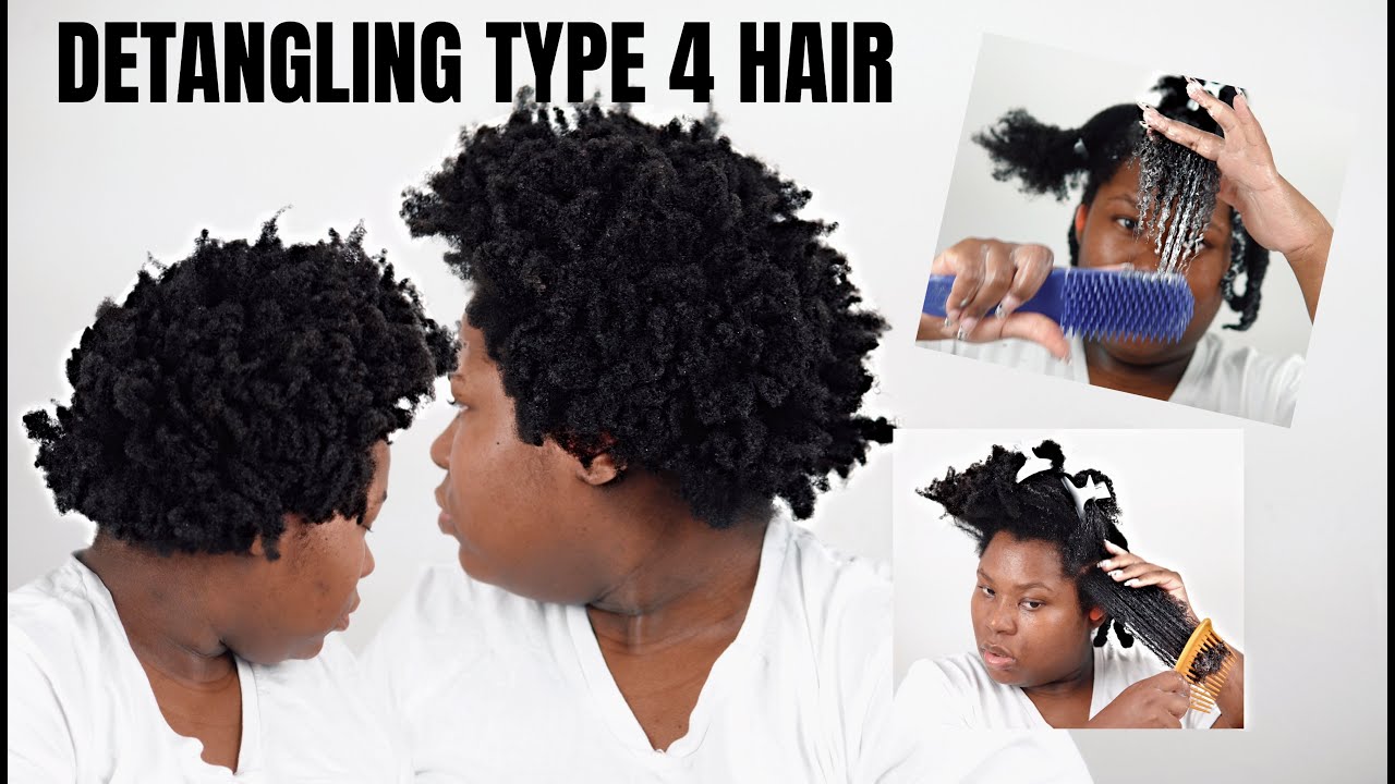 MY DETANGLING ROUTINE FOR DRY MATTED TYPE 4C, 4B HAIR (THICK HAIR) | Bubs Bee