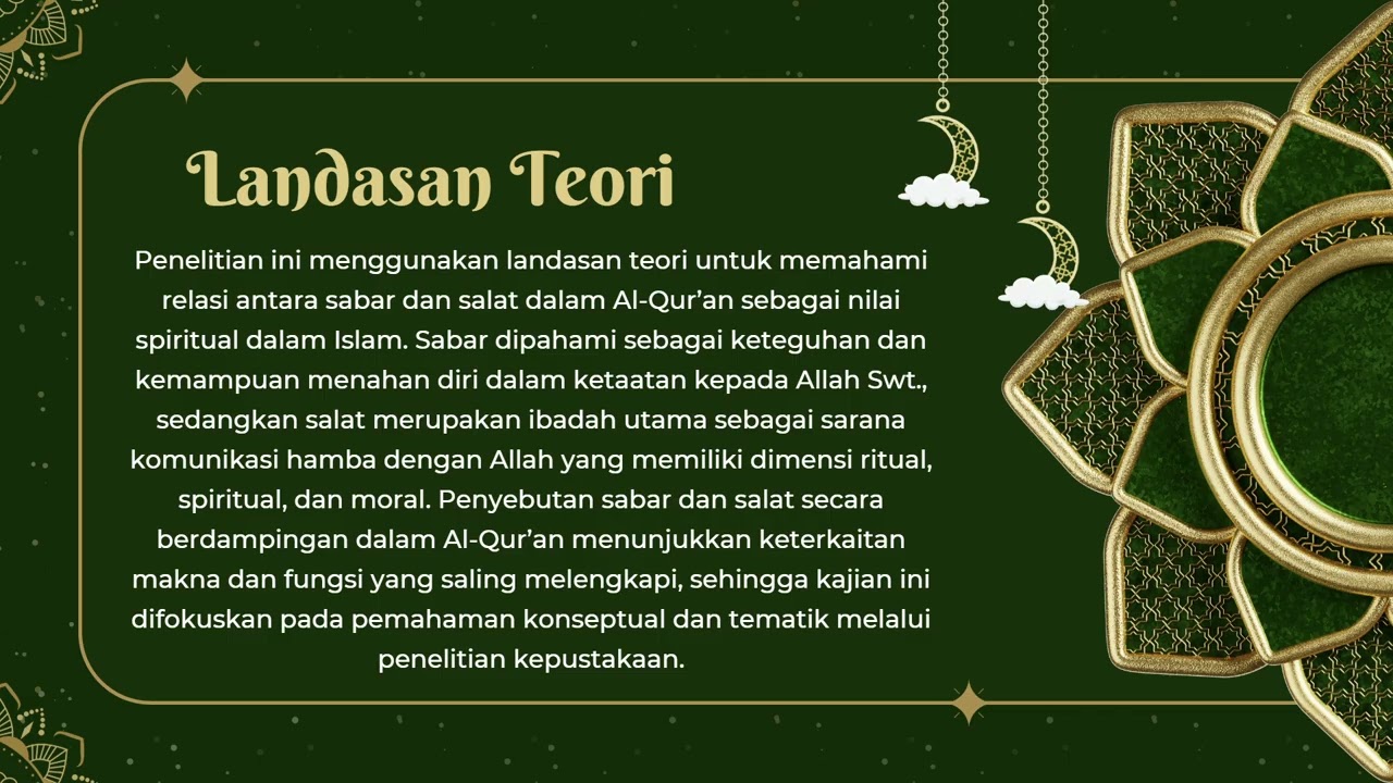 RELASI ANTARA SABAR & SHALAT DALAM AL-QUR'AN