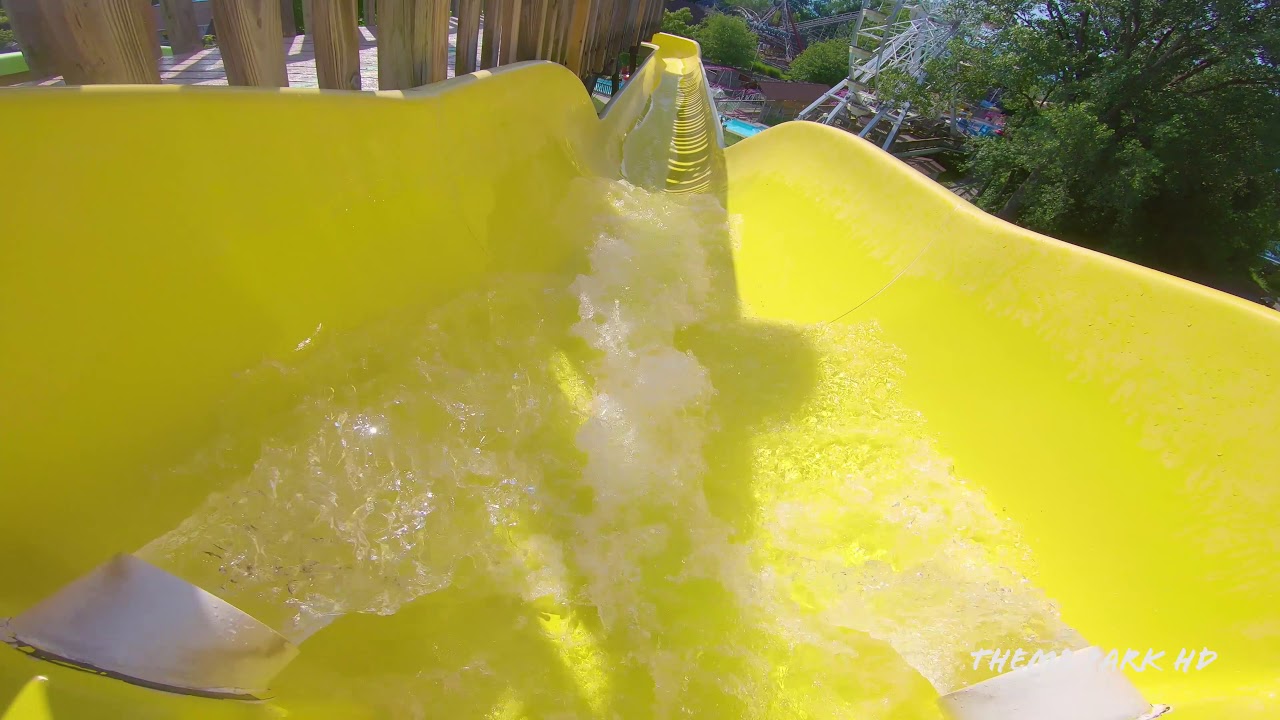 4K Lake Erie Dip Waterslide POV Waldameer Water World Erie PA