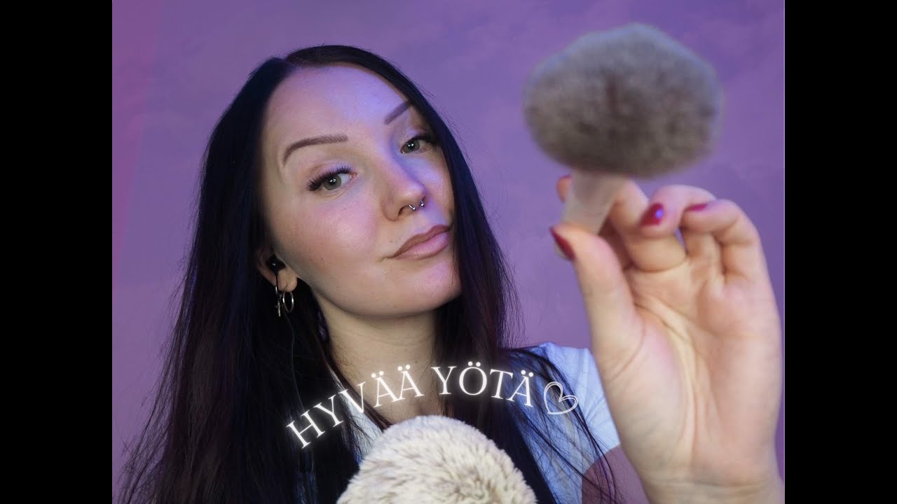ASMR Suomi - Rauhoittelen sut uneen 😴I’ll soothe you to sleep 😴 Mikin sivelyä, kuiskauksia
