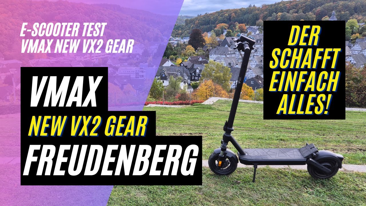 🛴 VMAX NEW VX2 Gear 🌄 Bergtest in Freudenberg (48V; 10,4AH; 500W)