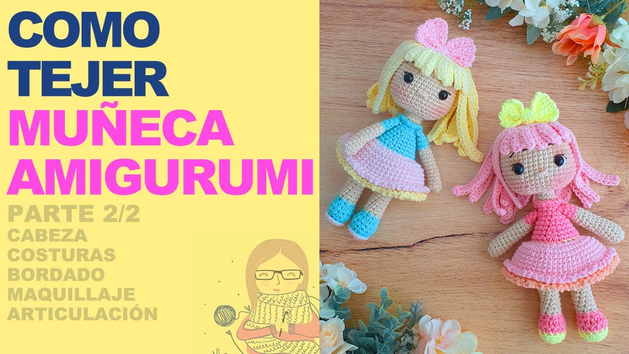 AMIGURUMI MUÑECA paso a paso en ESPAÑOL - CUERPO AMIGURUMI FÁCIL - parte 2/2 - ENG SUBS