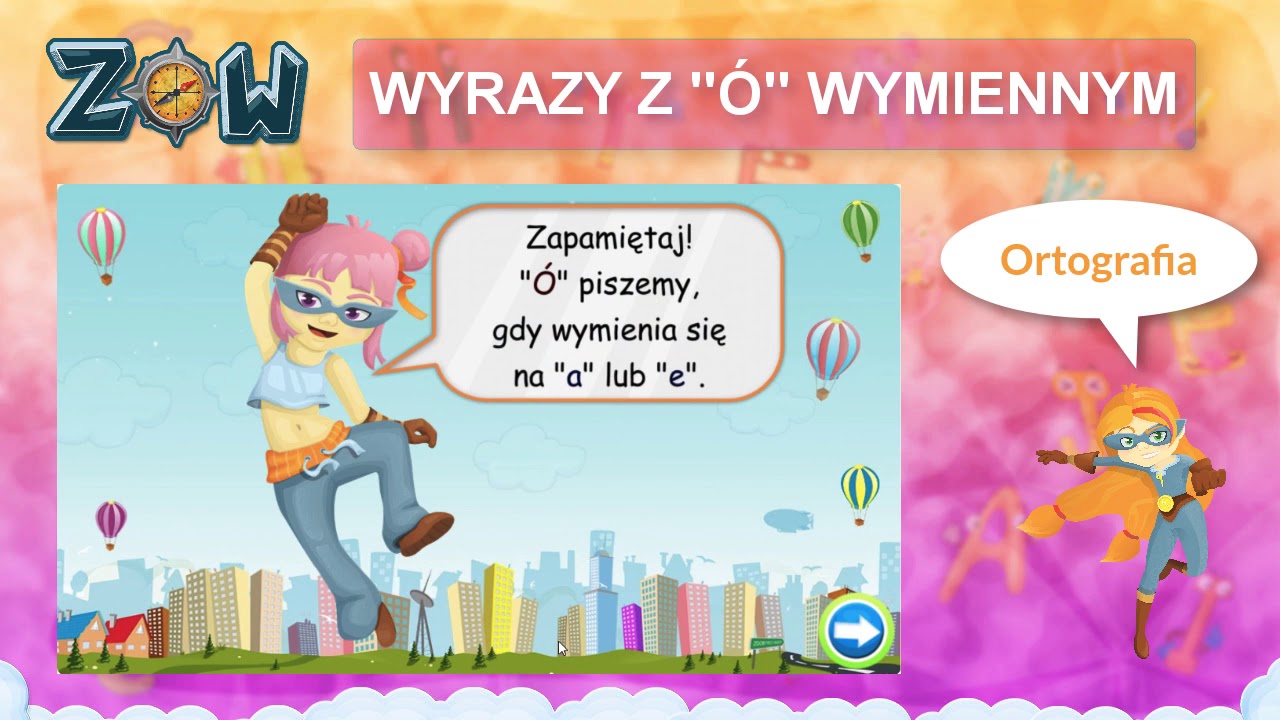 Wyrazy z &oacute; wymiennym