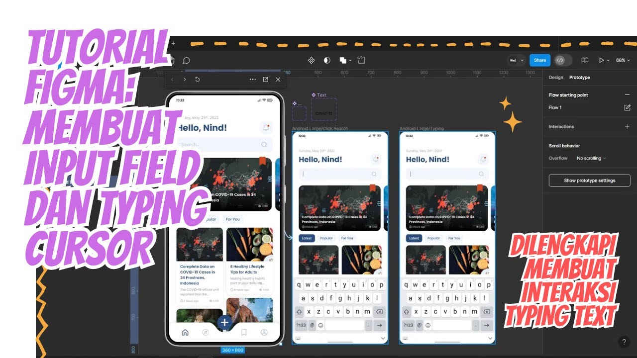 Tutorial Figma: Cara Membuat Prototype Input Field dengan Typing Cursor di Figma #figma #prototype