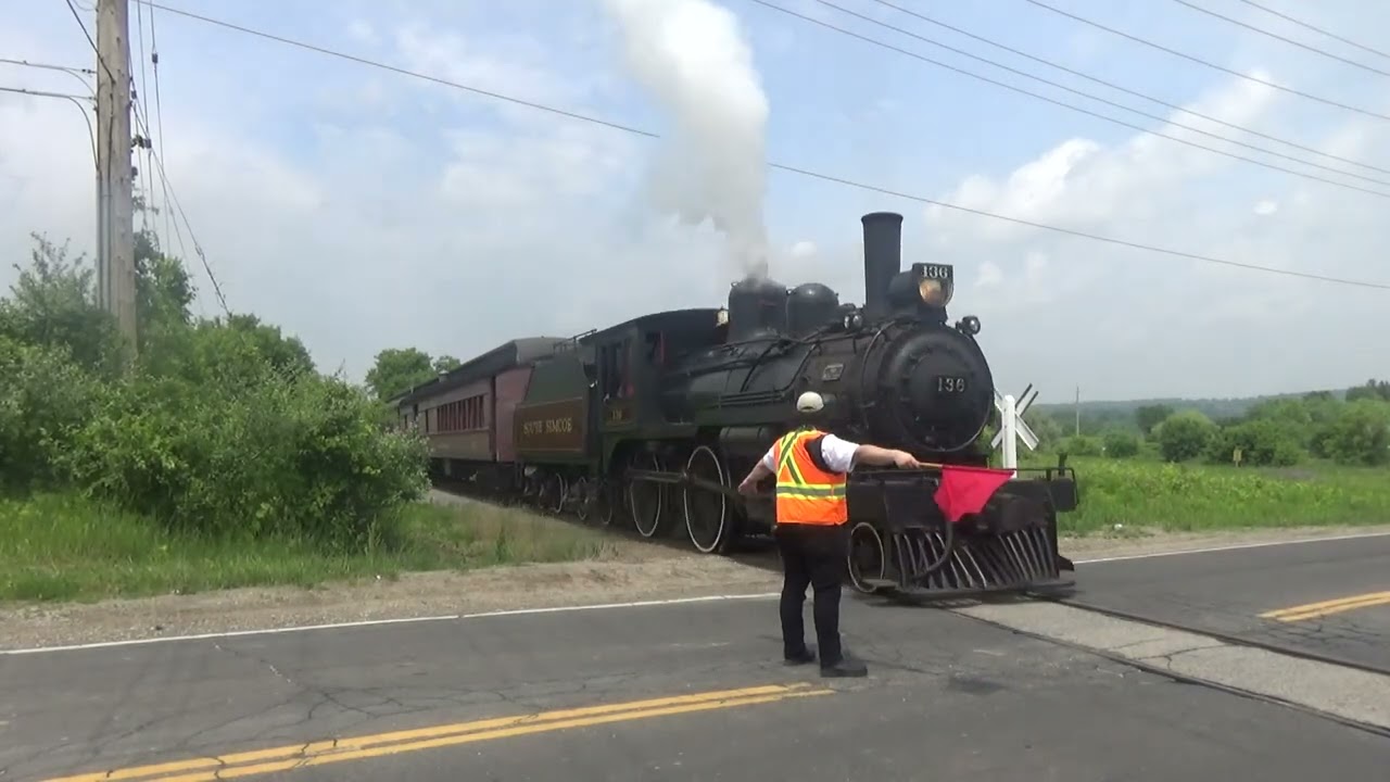 South Simcoe Railway Canada day steam excursion with 4-4-0 # 136