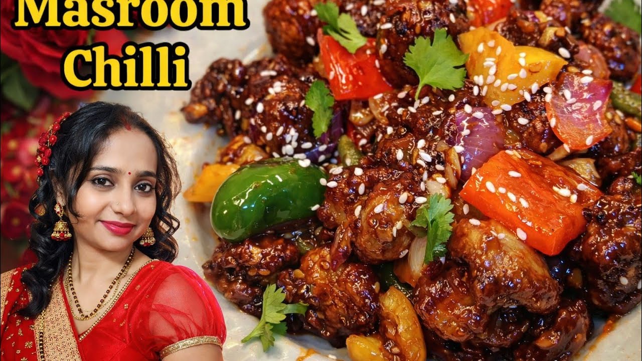Restaurant Style Mushroom Chilli Recipe | Crispy & Spicy Chilli Mushroom | Indo-Chinese Starter