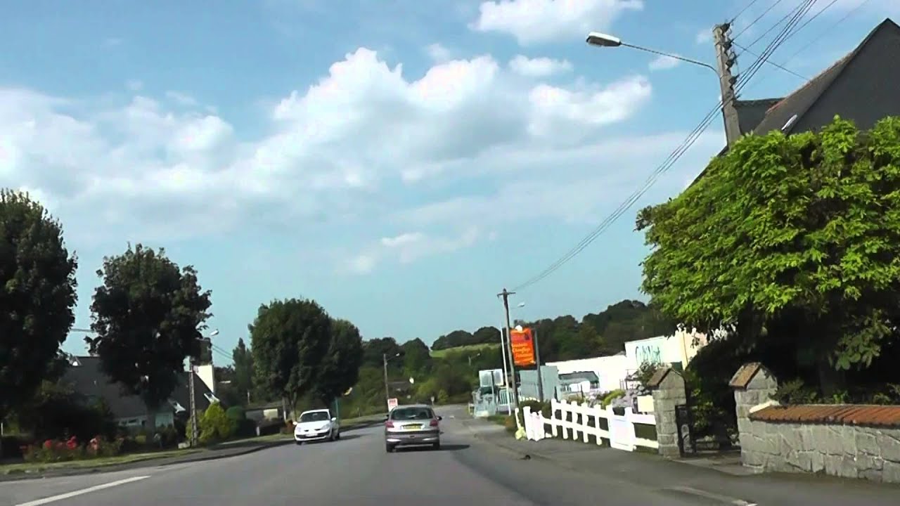 Driving Around 29270 Carhaix-Plouguer, Finistère, France 26th July 2012