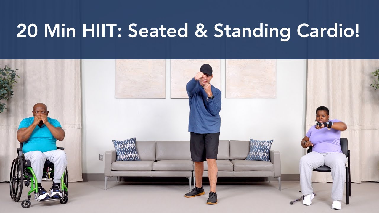 20-Minute Shadow Boxing HIIT | Beginner Cardio Workout with Seated & Standing Options