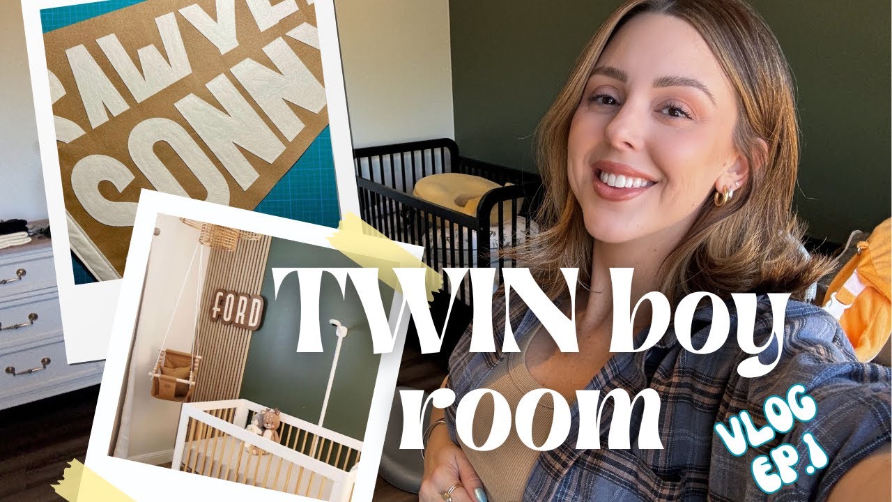 Nursery Makeover! TWIN BOY ROOM | VLOG Ep. 1| Shaylee Glaziner