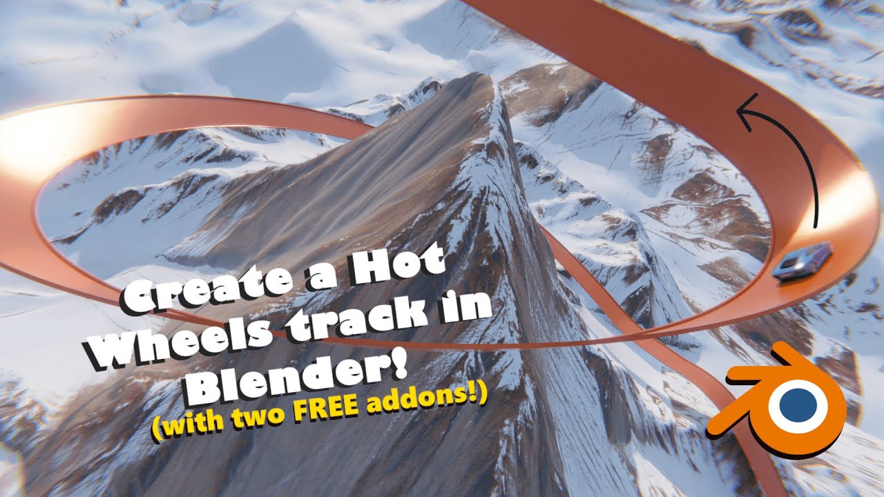 Make a Hot Wheels Track in Blender in 7 Minutes!| Blender Full Tutorial
