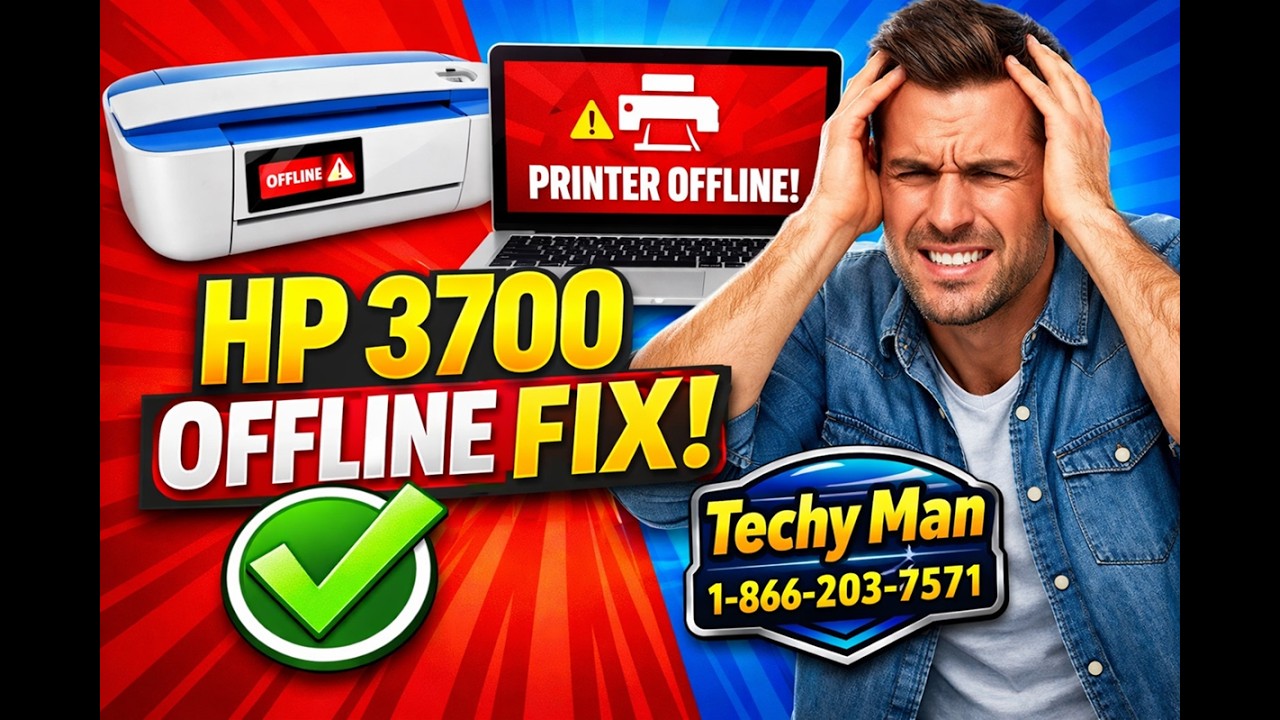 HP DeskJet 3700 Offline Fix | Printer Not Printing (Easy Guide)