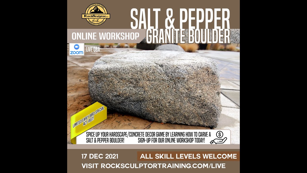 Salt & Pepper Granite Boulder Online Workshop