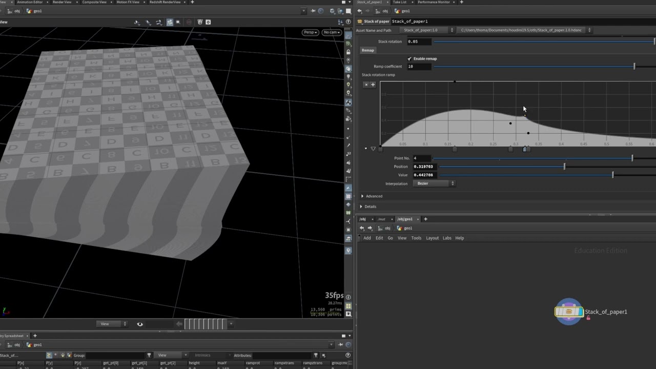 Stack of paper - HDA demo