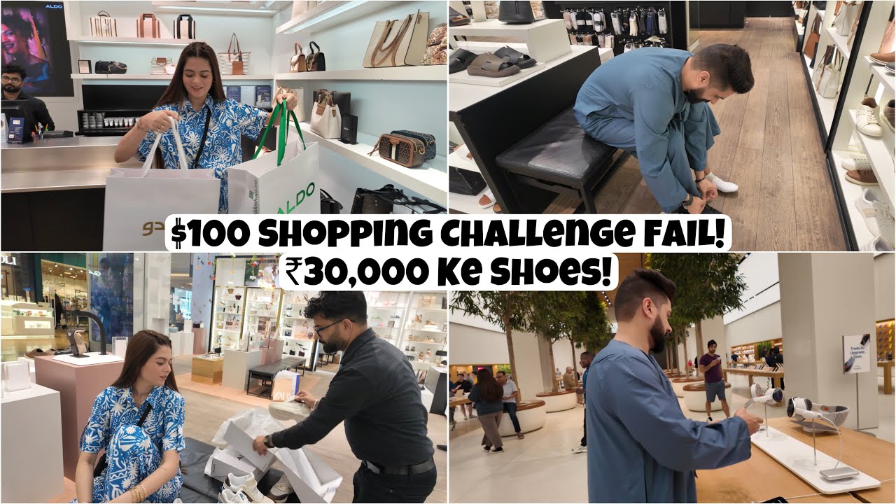 $100 Shopping Challenge FAIL! || Aldo Ne Kaha Not Today😂| 30k me shoes 👠 le liye | Shilpa Chaudhary
