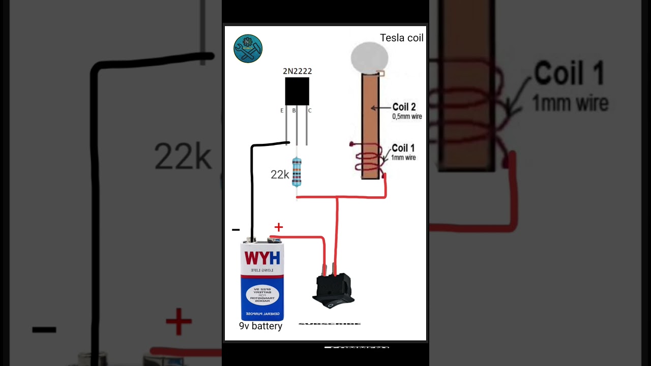 #How to make diy 9v mini tesla coil⚡💡#tesla coil project at home#electrical#electric#ind technical