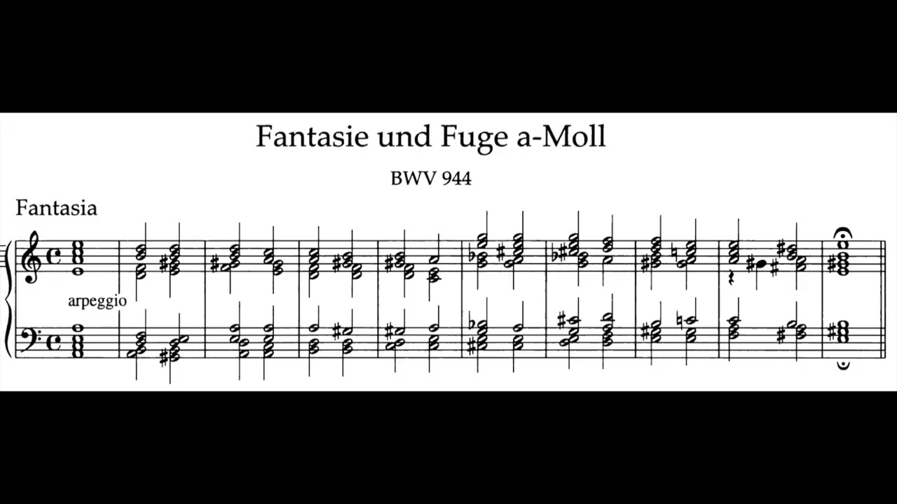 Bach: Fantasia and Fugue in A Minor, BWV 944 (Rafał Blechacz)
