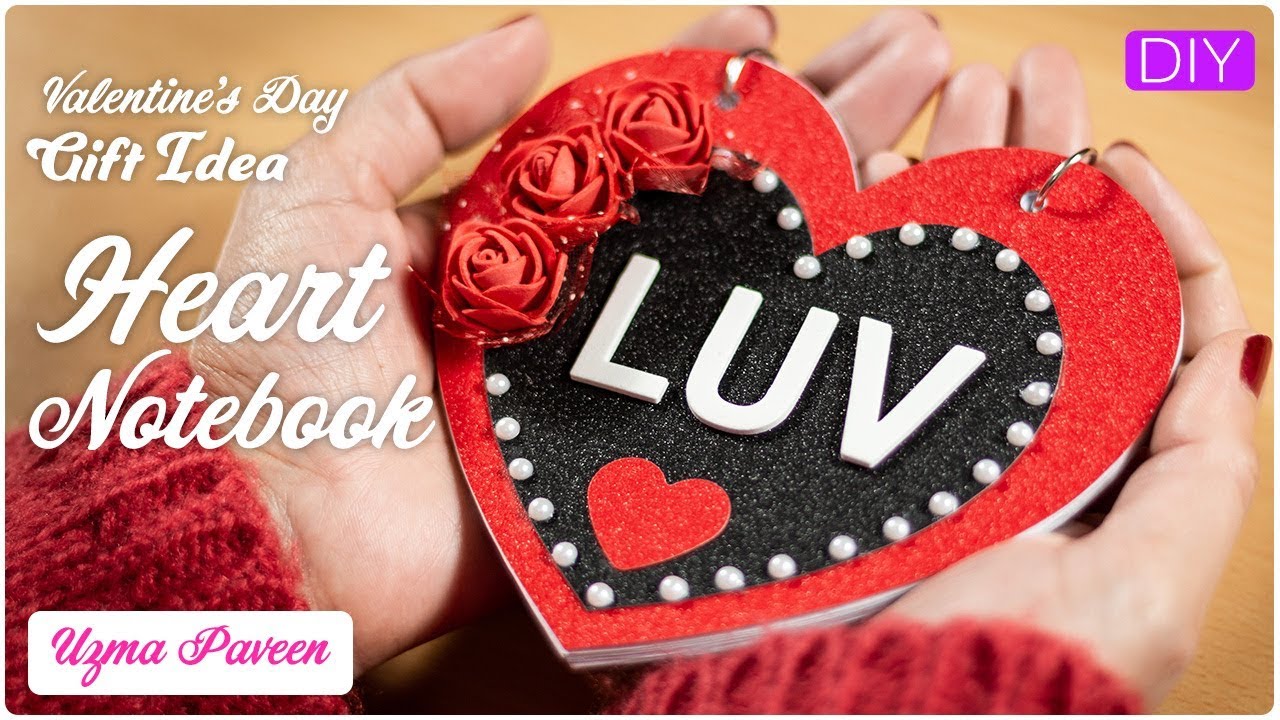 How to Make Valentine's Day Gift for Him or Her? Heart Notebook