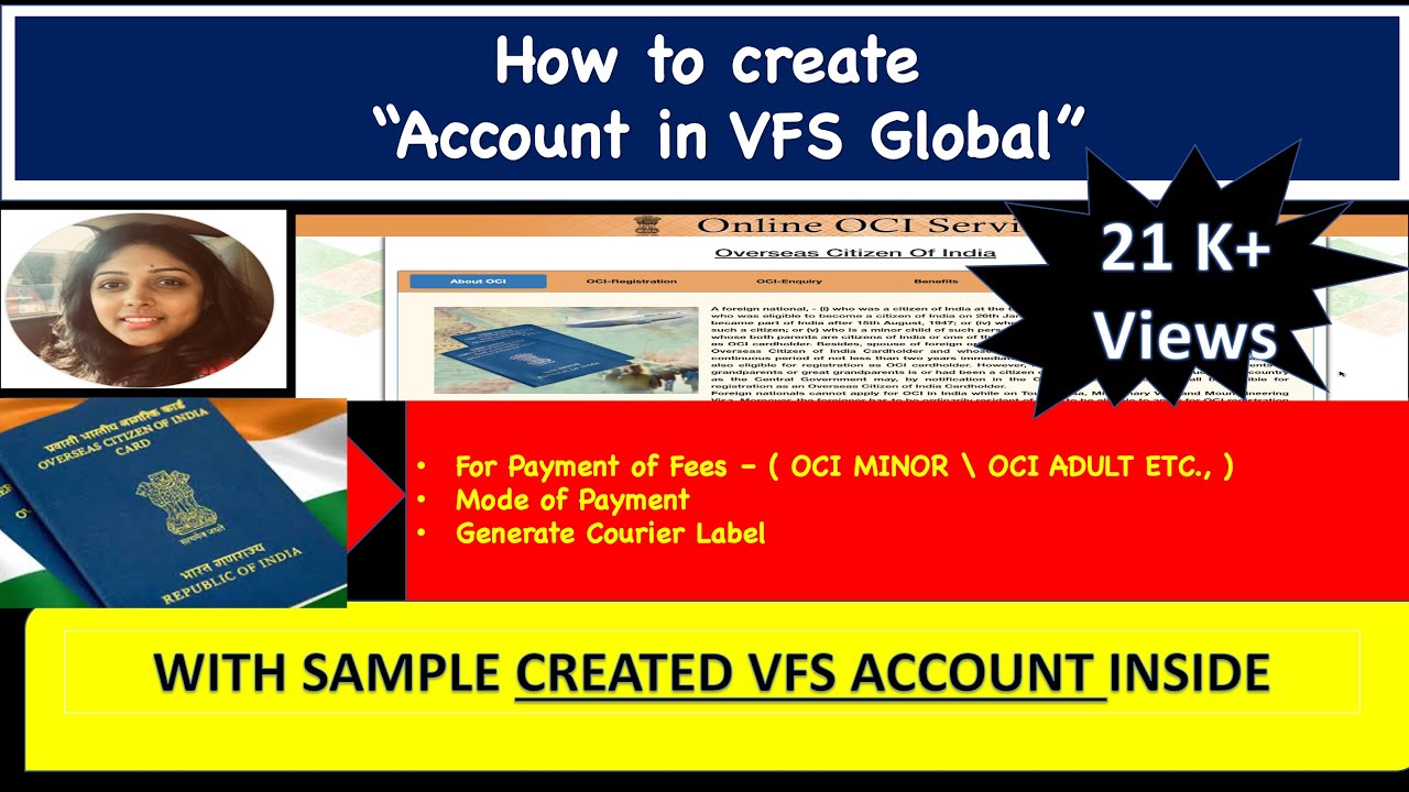 How to Create Account in VFS Global | For Payment of Fees | Generating Courier Labels