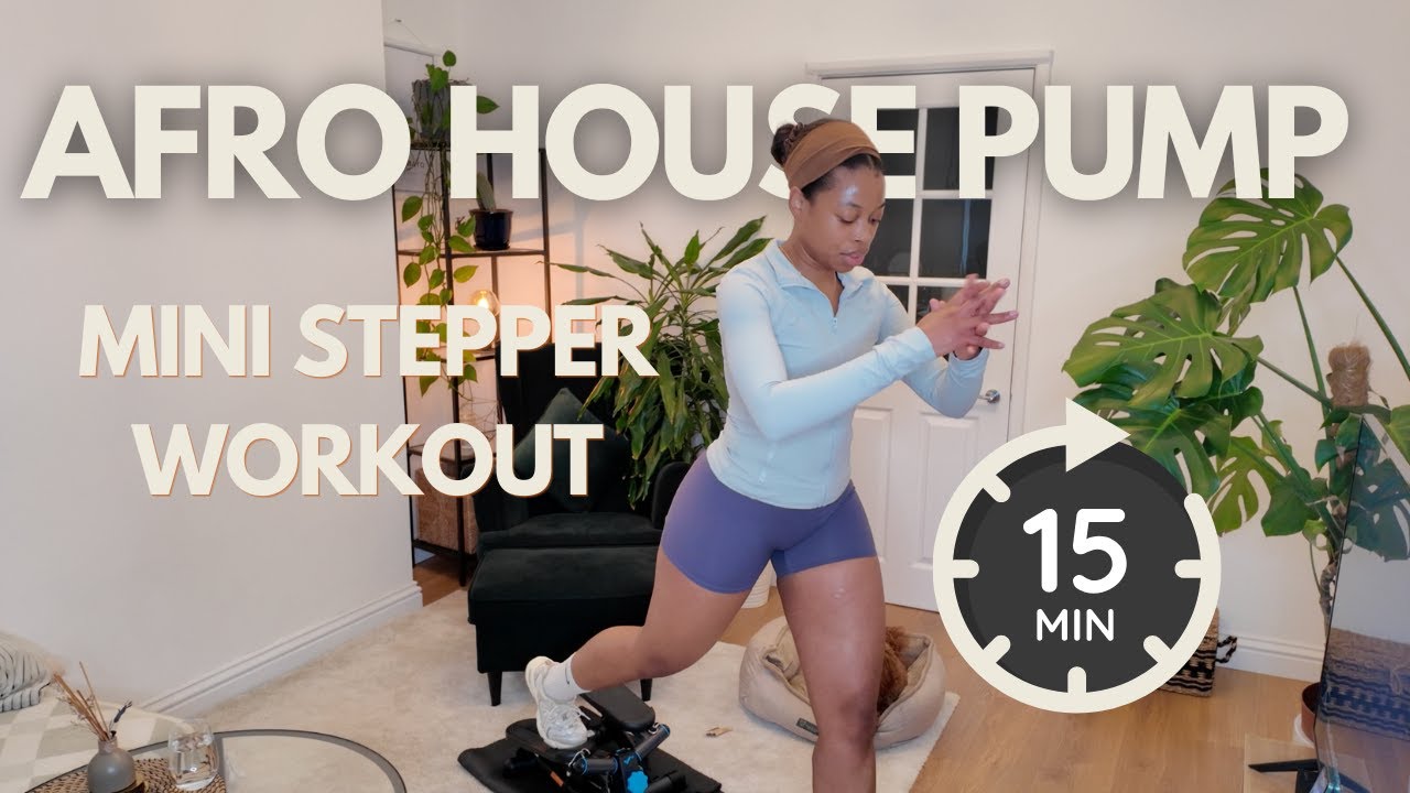 Lower Body Burner! 15-Min Mini Stepper Workout with Afro House | Beginner  Mini Stepper Workout