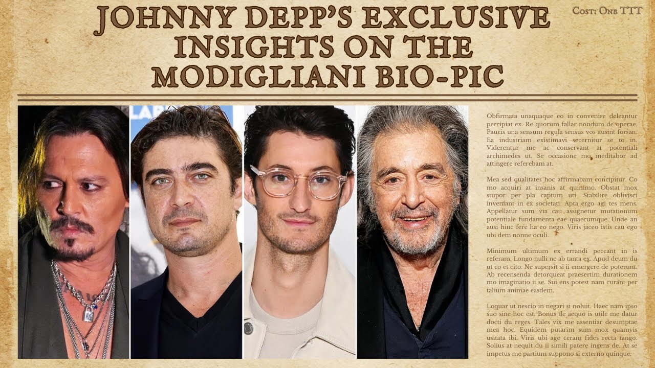Johnny Depp spills the beans on Modigliani bio-pic - see it here!