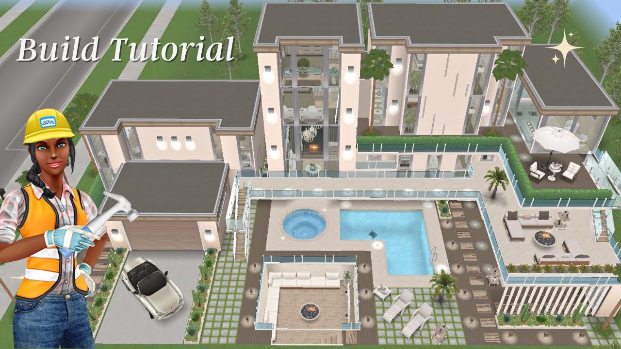 Sims Freeplay || Modern Luxury Mansion ✨ Live Build 🛠